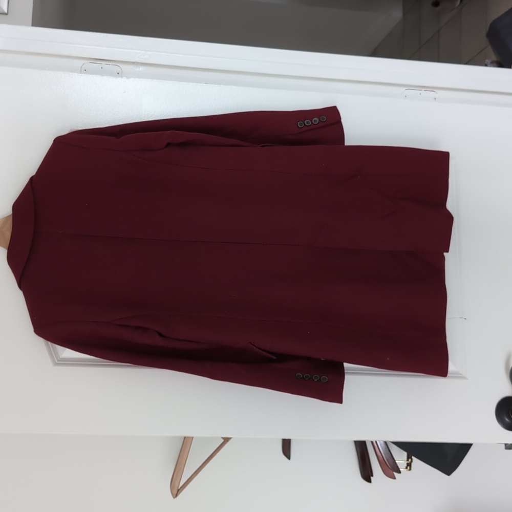 Zara Burgundy Wool Women's Coat